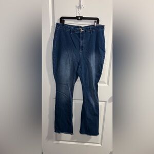 Fashion Nova Dark Blue Flare Jeans